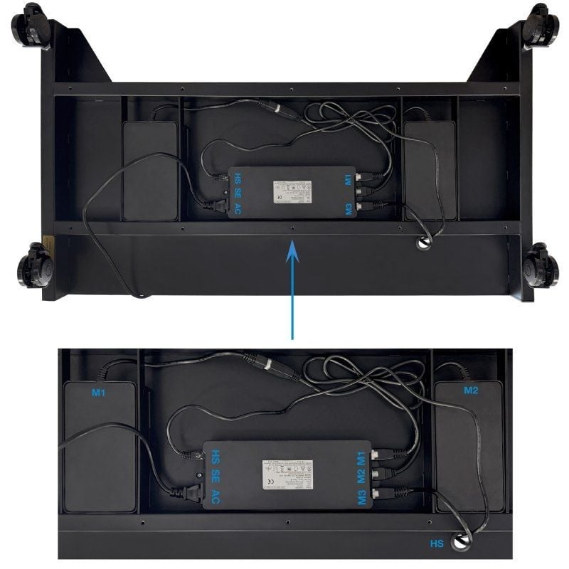 Soporte de Suelo Eléctrico/ Inclinable/ Ajustable con Ruedas TooQ UROS FSM03-B para TV 52-84"/ hasta 100kg