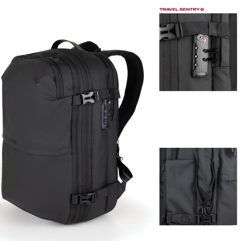 Mochila TooQ TQBP-V101-BK/ Capacidade 30-55L/ Preta/ Inclui Bomba de Ar