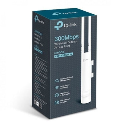 Punto de Acceso Inalámbrico TP-Link Omada EAP110 V2 PoE 300Mbps/ 2.4GHz/ Antenas de 5dBi/ WiFi 802.11n/b/g