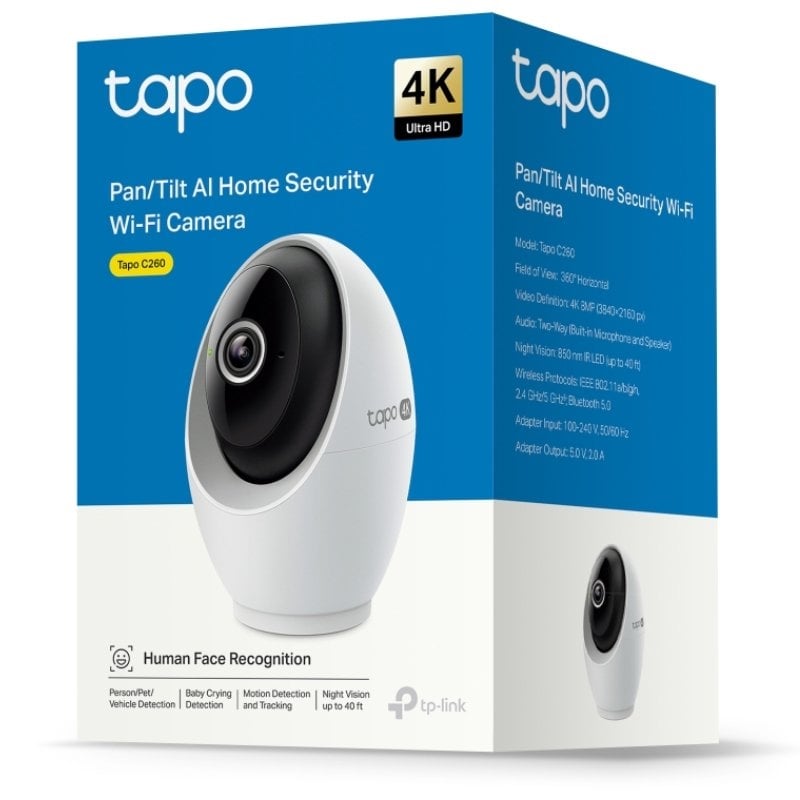 Câmara de Videovigilância TP-Link Tapo C260/ Visão Noturna/ Controlo por APP