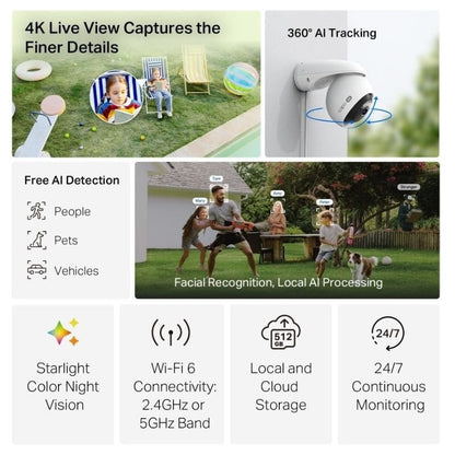 Câmara de Videovigilância TP-Link Tapo C560WS/ Visão Noturna/ Controlo via APP