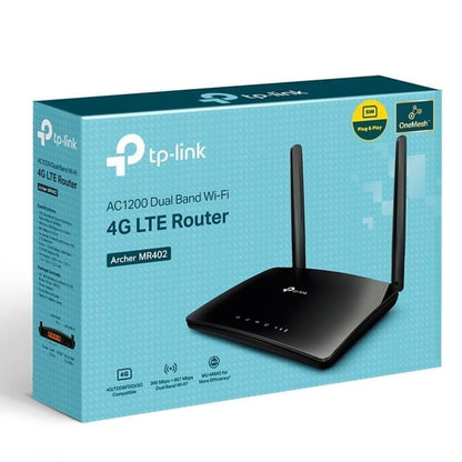 Router Wireless 4G TP-Link Archer MR402 1200Mbps/ 2.4GHz 5GHz/ 2 Antenas/ WiFi 802.11ac/n/a/b/g/n