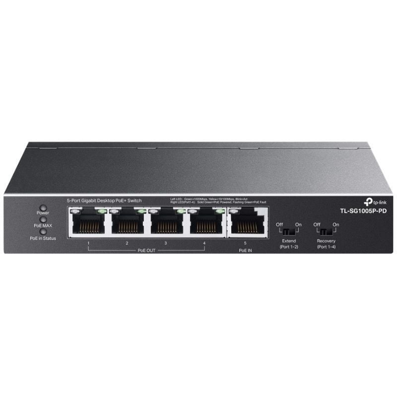 Switch TP-Link TL-SG1005P-PD 5 Portas/ RJ-45 1/ 2.5Gbps PoE