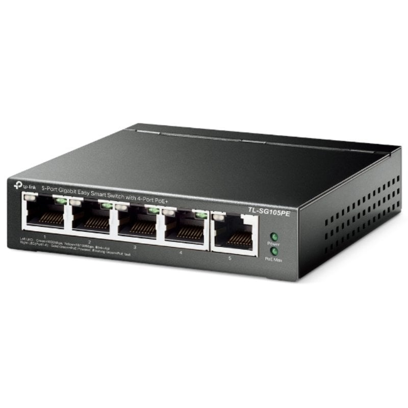 Switch TP-Link TL-SG105PE 5 Portas/ RJ-45 10/100/1000 PoE