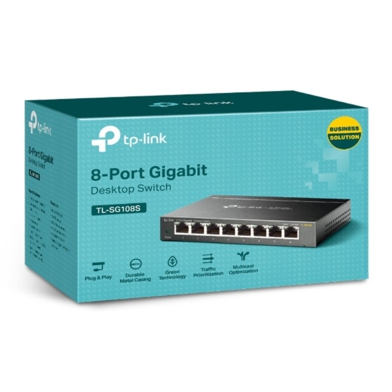 Switch TP-Link TL-SG108S 8 Portas/ RJ-45 10/100/1000