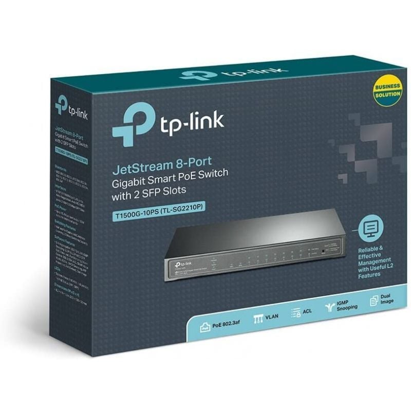 Switch TP-Link Smart Gigabit TL-SG2210P 10 Portas/ RJ-45 10/100/1000 PoE/ SFP
