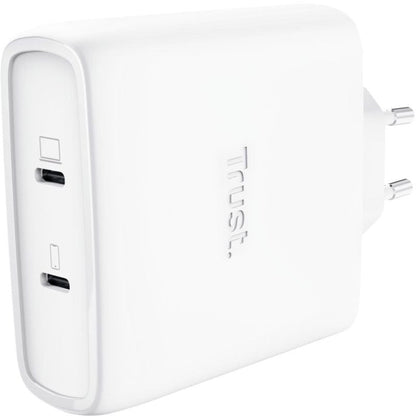Cargador de Pared GaN Trust Maxo 100W/ 2xUSB Tipo-C/ Incluye Cable USB Tipo-C/ 100W
