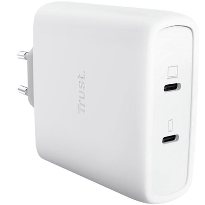Cargador de Pared GaN Trust Maxo 100W/ 2xUSB Tipo-C/ Incluye Cable USB Tipo-C/ 100W