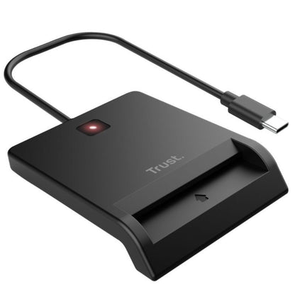 Leitor de Cartões Inteligentes Trust Primo 26253/ USB Tipo-C/ Preto