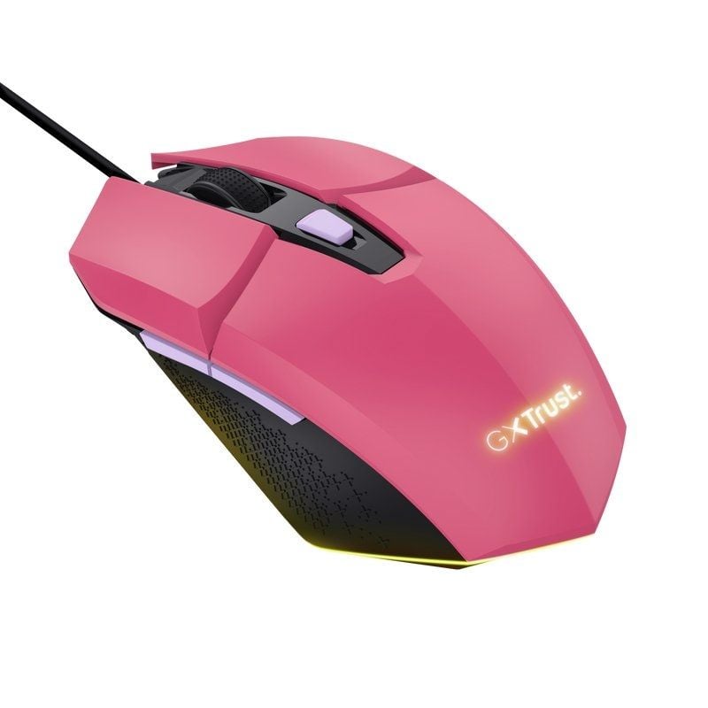 Rato Gaming Trust Gaming GXT 109 Felox/ Até 6400 DPI/ Rosa