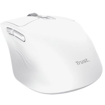 Rato Sem Fios Trust Niven Comfort 26022/ Bateria recarregável/ Até 3200 DPI/ Branco