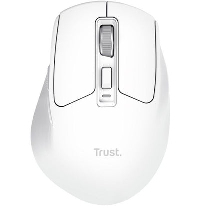 Rato Sem Fios Trust Niven Comfort 26022/ Bateria recarregável/ Até 3200 DPI/ Branco