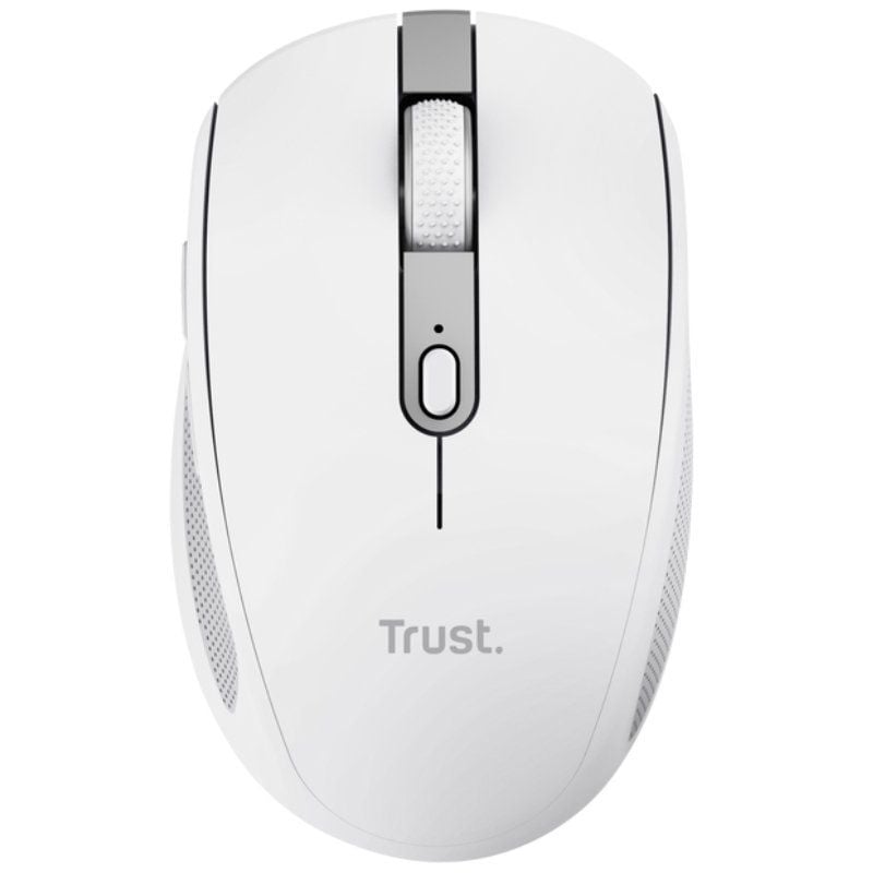 Rato Sem Fios Trust Ozaa Compact Wireless/ Bateria recarregável/ Até 3200 DPI/ Branco