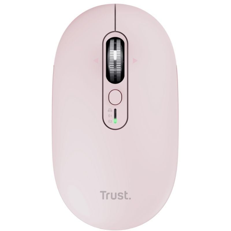 Ratón Inalámbrico Trust Seron 26206/ Batería recargable/ Hasta 3200 DPI/ Rosa