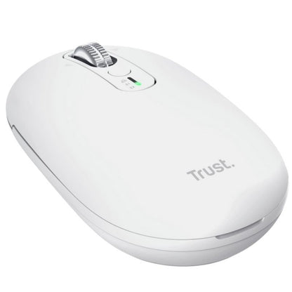 Rato Sem Fios Trust Seron 26019/ Bateria recarregável/ Até 3200 DPI/ Branco