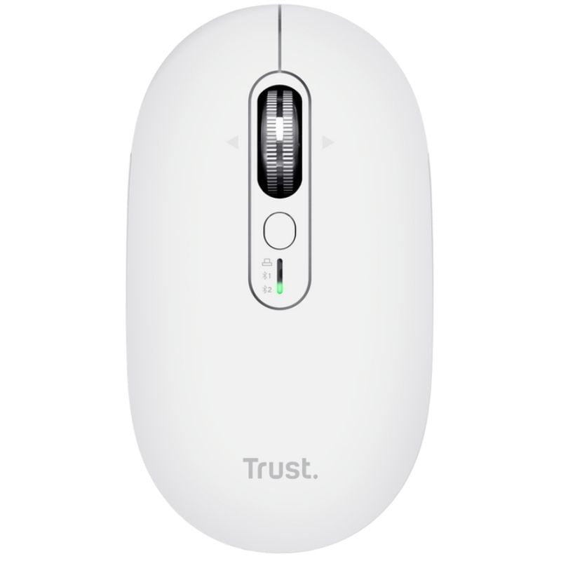 Rato Sem Fios Trust Seron 26019/ Bateria recarregável/ Até 3200 DPI/ Branco
