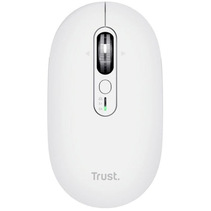 Rato Sem Fios Trust Seron 26019/ Bateria recarregável/ Até 3200 DPI/ Branco