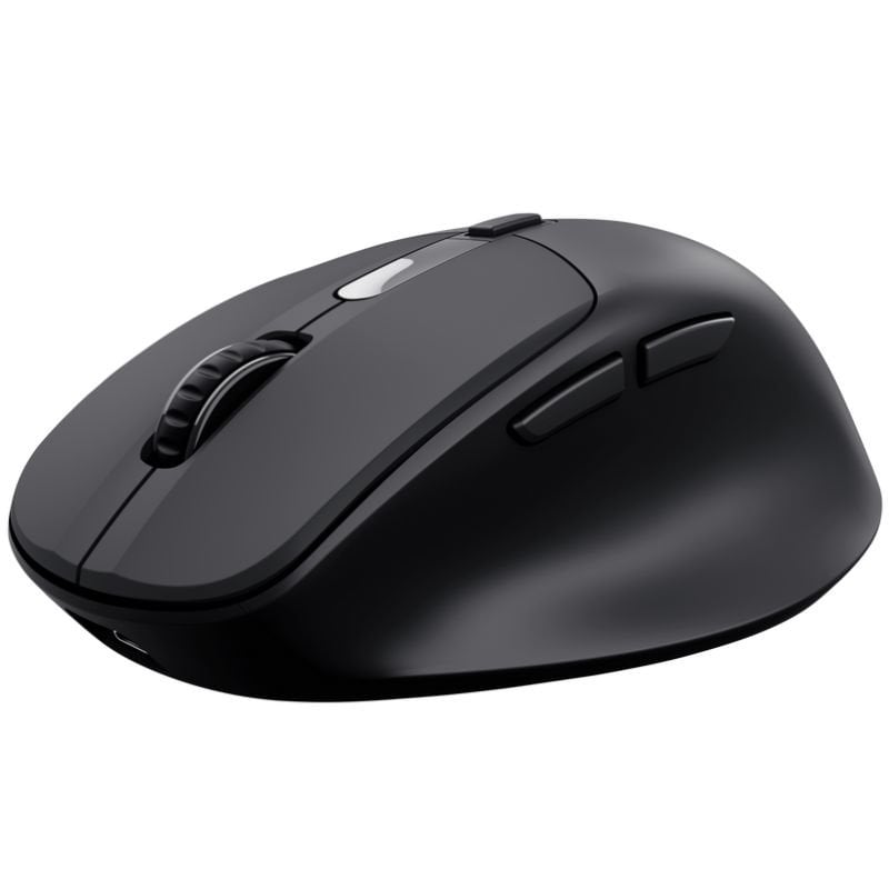 Rato Ergonómico Sem Fios Trust Zevo 25991/ Bateria recarregável/ Até 4000 DPI/ Preto
