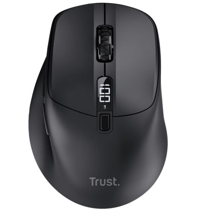 Rato Ergonómico Sem Fios Trust Zevo 25991/ Bateria recarregável/ Até 4000 DPI/ Preto