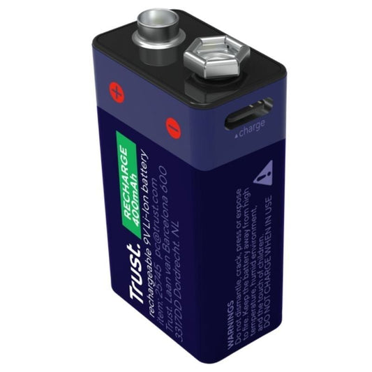 Pilhas 6LR61 Trust 25745/ 9V/ Recarregáveis