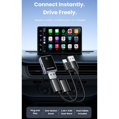 Adaptador CarPlay/Android Auto Inalámbrico Vention KRYH0
