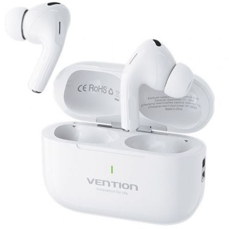 Auriculares Bluetooth Vention Echo Lite E11 con estuche de carga/ Autonomía 6h/ Blancos