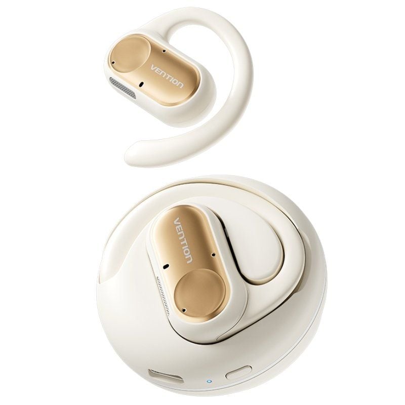 Auscultadores Desportivos Bluetooth Vention Open Ear OpenBeat O11 NBPN0 com estojo de carregamento/ Bege