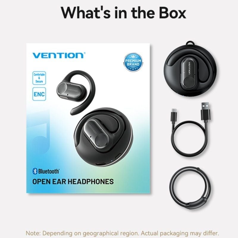 Auscultadores Desportivos Bluetooth Vention Open Ear OpenBeat O11 NBPN0 com estojo de carregamento/ Bege