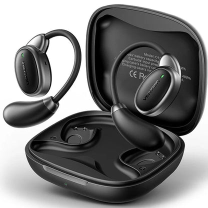 Auscultadores Bluetooth Vention Open Ear 013 com estojo de carregamento/ Autonomia 8h/ Pretos