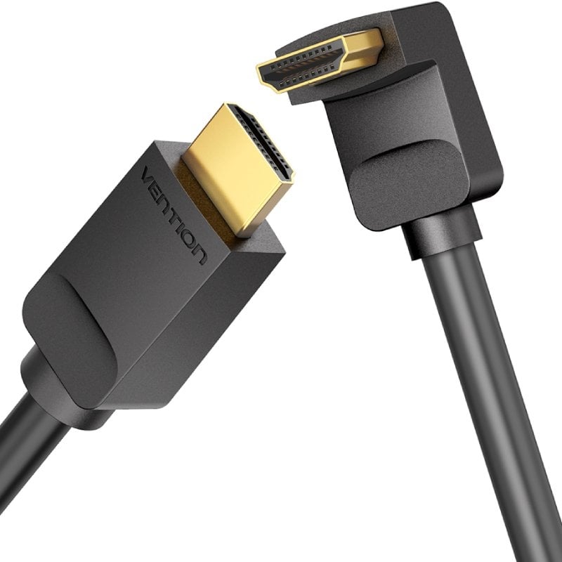 Cabo HDMI 2.0 4K Curvo Vention AARBF/ HDMI Macho - HDMI Macho/ 1m/ Preto