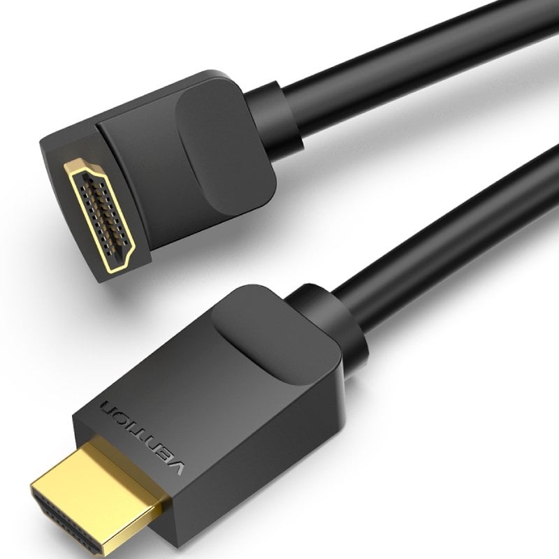 Cabo HDMI 2.0 4K Curvo Vention AARBF/ HDMI Macho - HDMI Macho/ 1m/ Preto