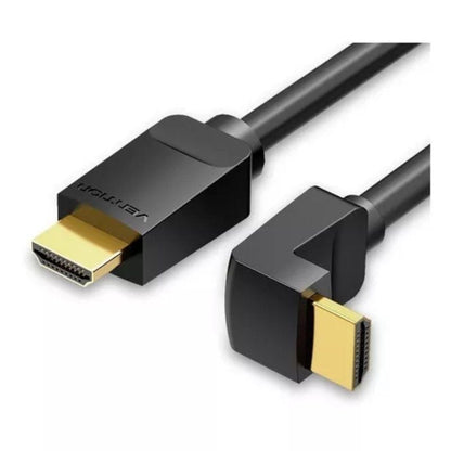 Cabo HDMI 2.0 4K Curvo 90º Vention AARBI/ HDMI Macho - HDMI Macho/ 3m/ Preto