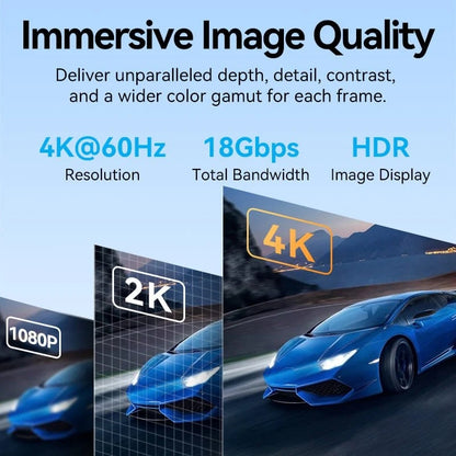 Cabo HDMI 4K Vention ALMBD/ HDMI Macho - HDMI Macho/ 50cm/ Preto