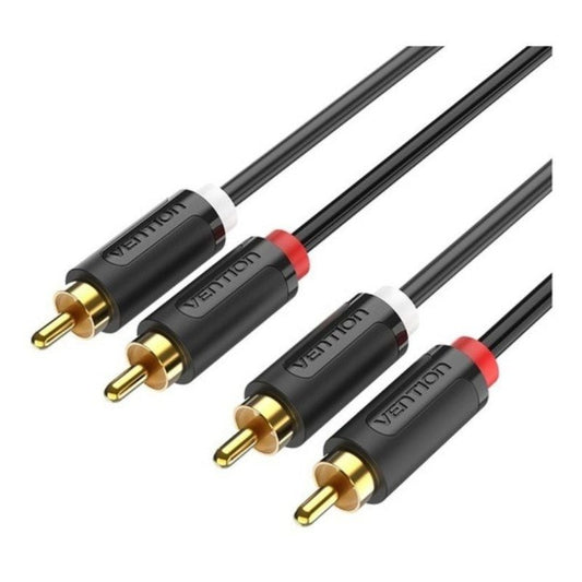 Cabo Estéreo Vention BCMBG/ 2x RCA Macho - 2x RCA Macho/ 1.5m/ Preto