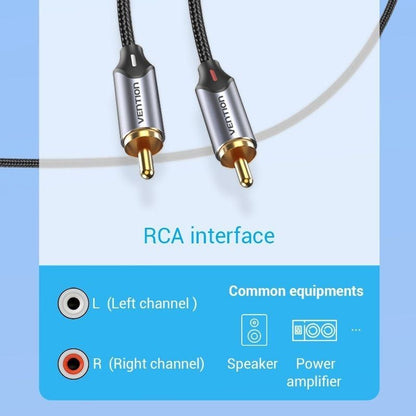 Cabo Conversor Vention BGUHI/ 2x RCA Macho - USB Tipo-C Macho/ 3m/ Cinzento
