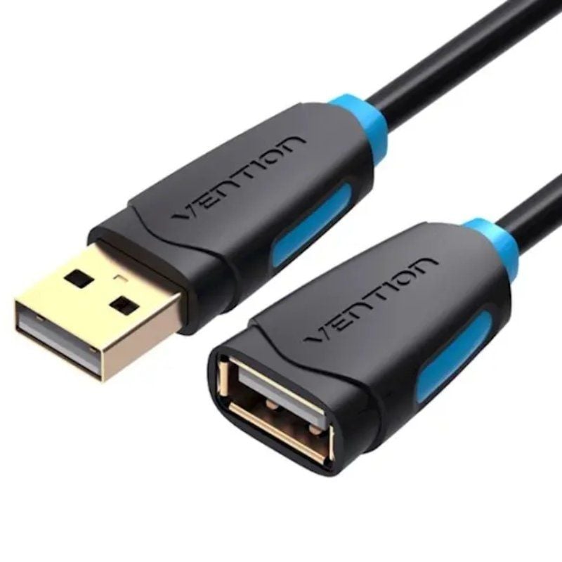 Cabo Extensor USB 2.0 Vention CBCBD / USB Macho - USB Fêmea / 50cm / Preto