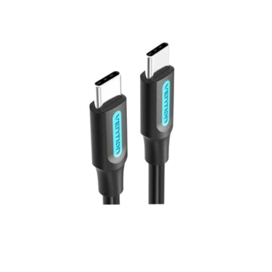 Cabo USB 2.0 Tipo-C Vention COSBH/ USB Tipo-C Macho - USB Tipo-C Macho/ Até 60W/ 480Mbps/ 2m/ Preto