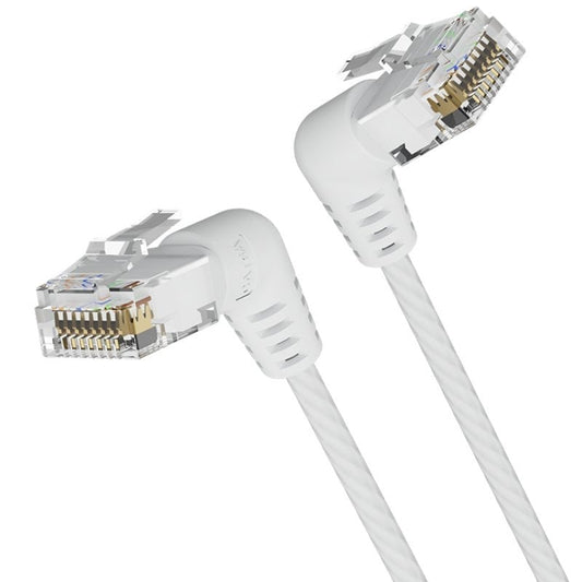 Cable de Red RJ45 UTP Vention IBOWI Cat.6A/ 3m/ Cabeza Rotatoria 360º/ Blanco