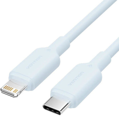 Cabo USB 2.0 Tipo-C Lightning Vention LAKSH/ USB Tipo-C Macho - Lightning Macho/ Até 27W/ 480Mbps/ 2m/ Azul