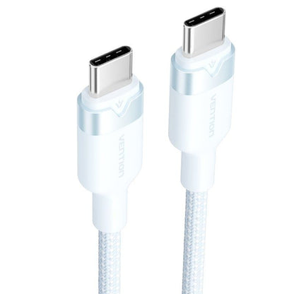 Cabo USB 2.0 Tipo-C 3A Vention TRDSH/ USB Tipo-C Macho - USB Tipo-C Macho/ Até 60W/ 480Mbps/ 2m/ Azul