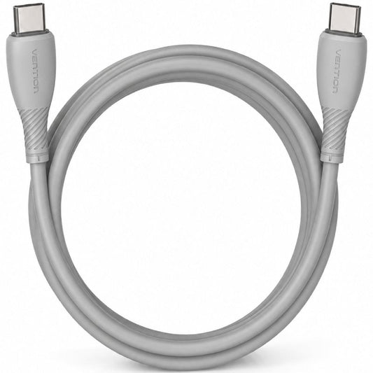 Cabo USB 2.0 Tipo-C Vention TRVHH/ USB Tipo-C Macho - USB Tipo-C Macho/ Até 60W/ 480Mbps/ 2m/ Cinzento
