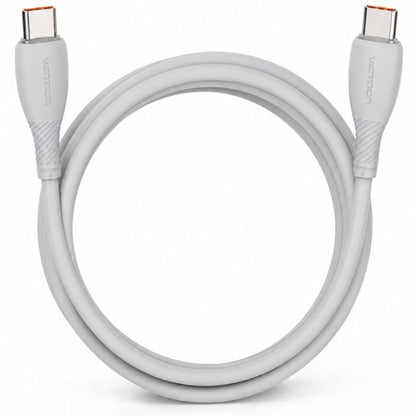 Cable USB 2.0 Tipo-C Vention TRWHH/ USB Tipo-C Macho - USB Tipo-C Macho/ Hasta 100W/ 480Mbps/ 2m/ Gris