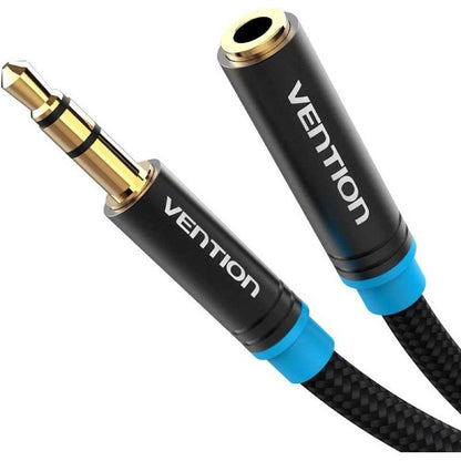 Cabo Estéreo Vention VAB-B06-B200-M/ Jack 3.5 Macho - Jack 3.5 Fêmea/ 2m/ Preto