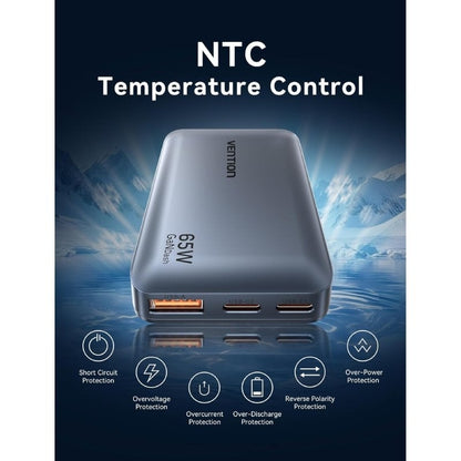 Cargador de Pared Universal GaN para Viaje Vention FCBH0/ 2xUSB Tipo-C/ 1x USB/ 65W