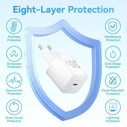 Carregador de Parede GaN Vention FEZB0-EU/ 1xUSB Tipo-C/ 30W