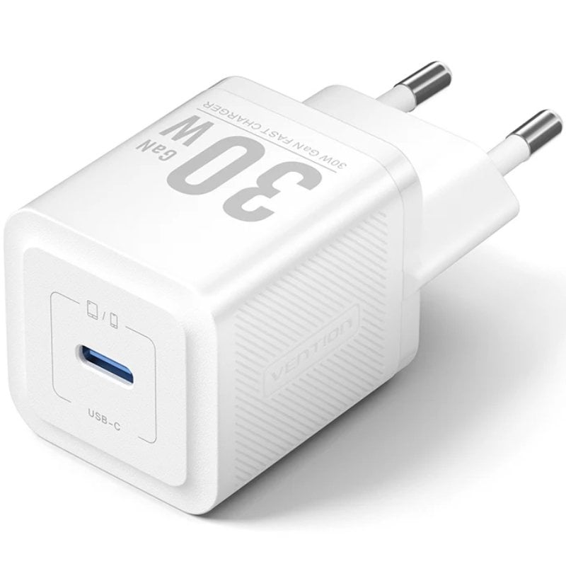 Carregador de Parede GaN Vention FEZW0-EU/ 1xUSB Tipo-C/ 30W