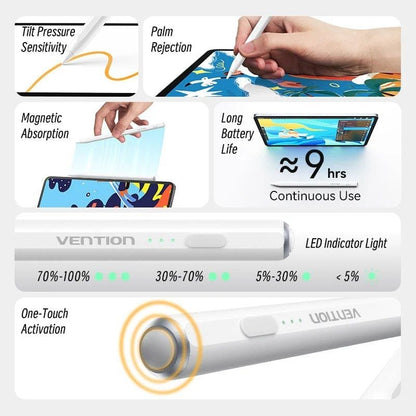 Lápiz Óptico Vention KQGW0/ para Apple/ Blanco