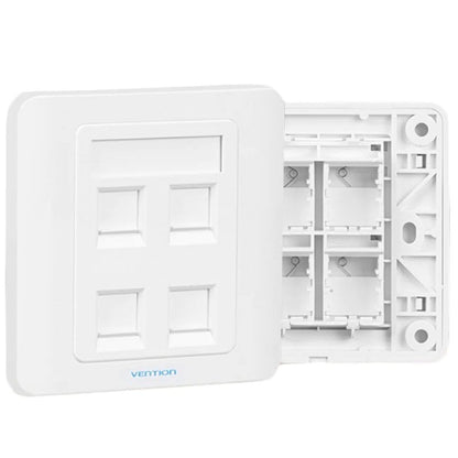 Placa de Parede Tipo 86 Vention IFFW0/ 4 Portas RJ45