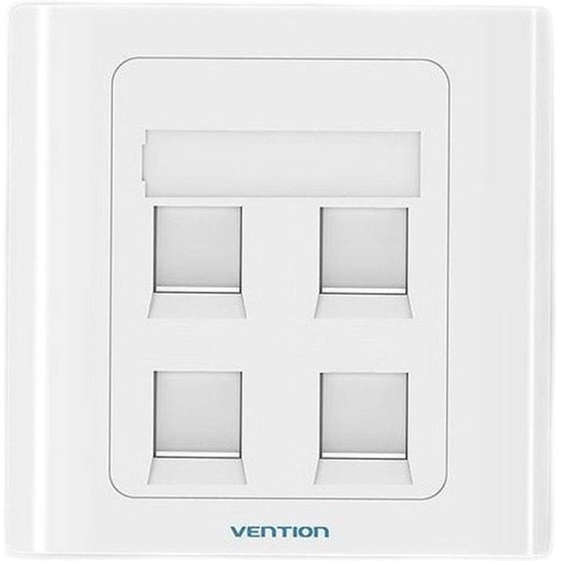 Placa de Parede Tipo 86 Vention IFFW0/ 4 Portas RJ45