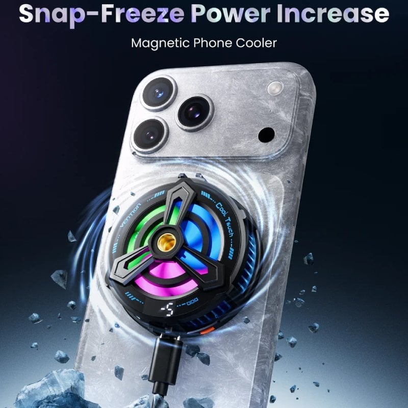 Enfriador Magnético para Smarphone Vention KQWB0/ Negro
